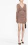 Saint Laurent Mini-jurk met V-hals Roze - Thumbnail 2
