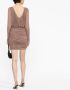 Saint Laurent Mini-jurk met V-hals Roze - Thumbnail 4