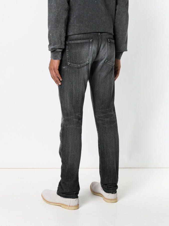 Saint Laurent vale jeans met rechte pijpen Grijs