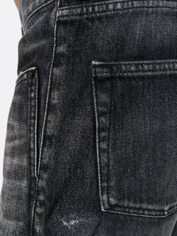 Saint Laurent vale jeans met rechte pijpen Grijs