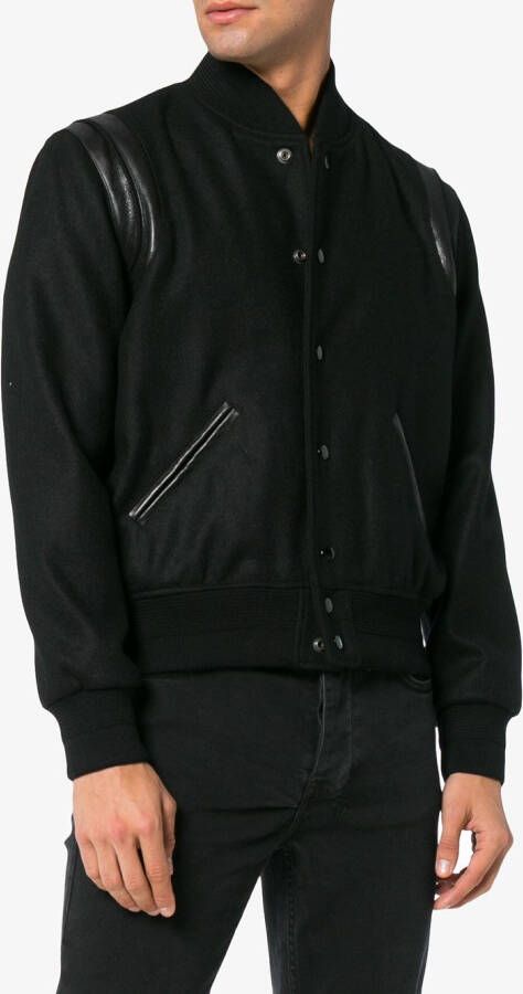 Saint Laurent Varsity jacket Zwart