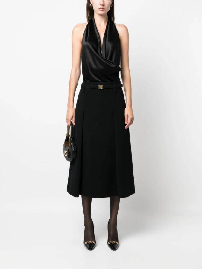 Saint Laurent Rok met A-lijn Zwart