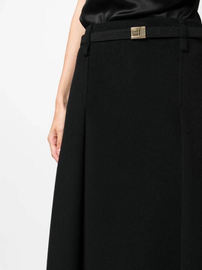 Saint Laurent Rok met A-lijn Zwart