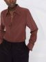 Saint Laurent Zijden blouse Bruin - Thumbnail 3
