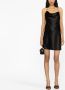 Saint Laurent Zijden mini-jurk Zwart - Thumbnail 2