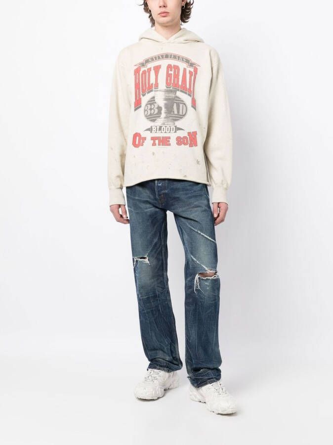SAINT MXXXXXX Hoodie met grafische print Grijs