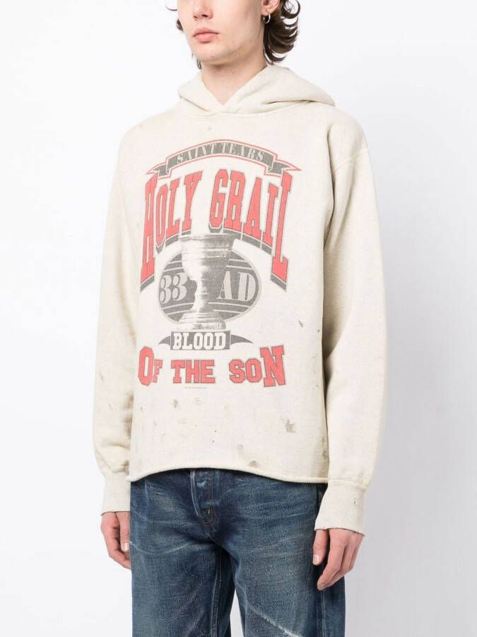 SAINT MXXXXXX Hoodie met grafische print Grijs