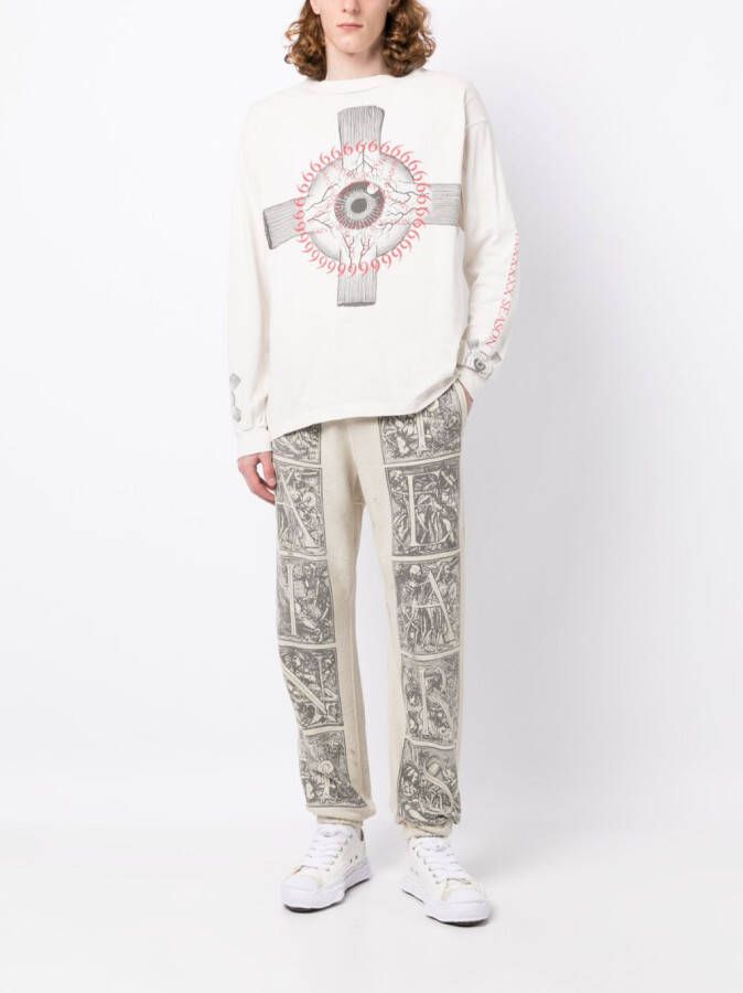 SAINT MXXXXXX T-shirt met print Beige