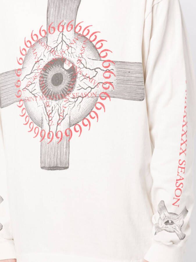 SAINT MXXXXXX T-shirt met print Beige