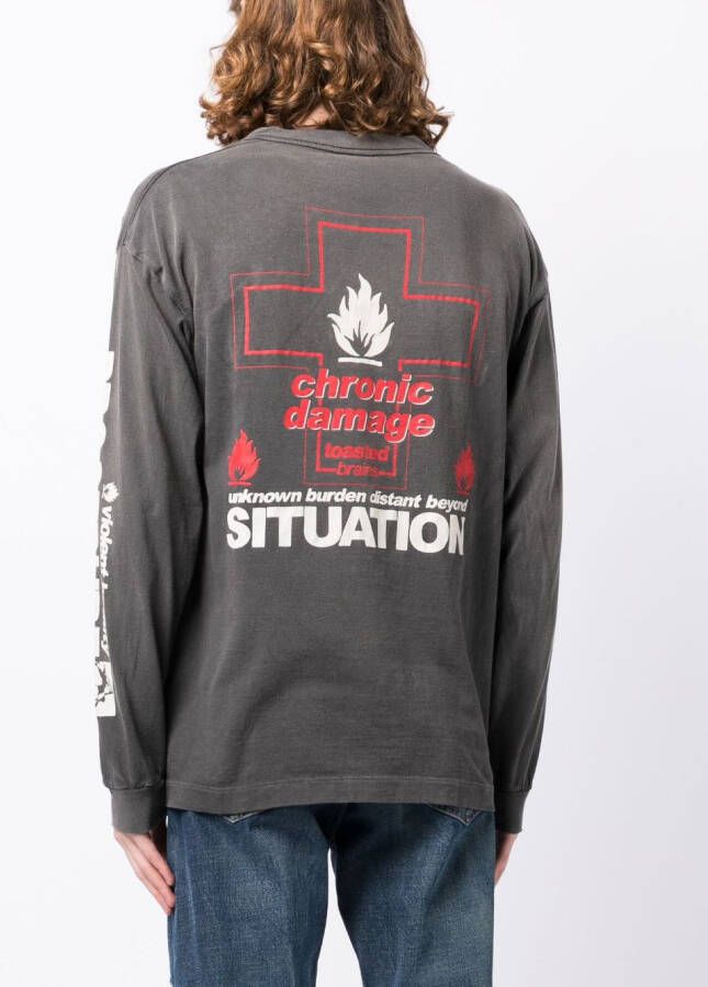 SAINT MXXXXXX T-shirt met print Grijs