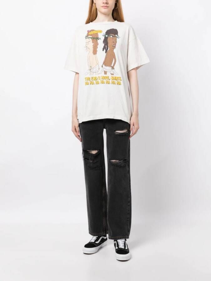 SAINT MXXXXXX T-shirt met print Wit