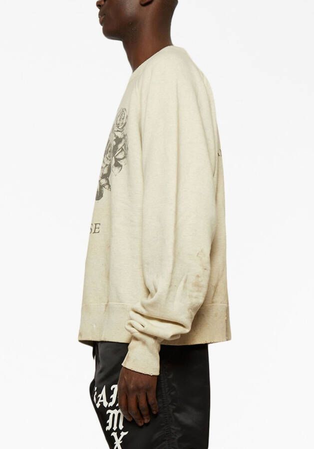 SAINT MXXXXXX Sweater met rozenprint Beige