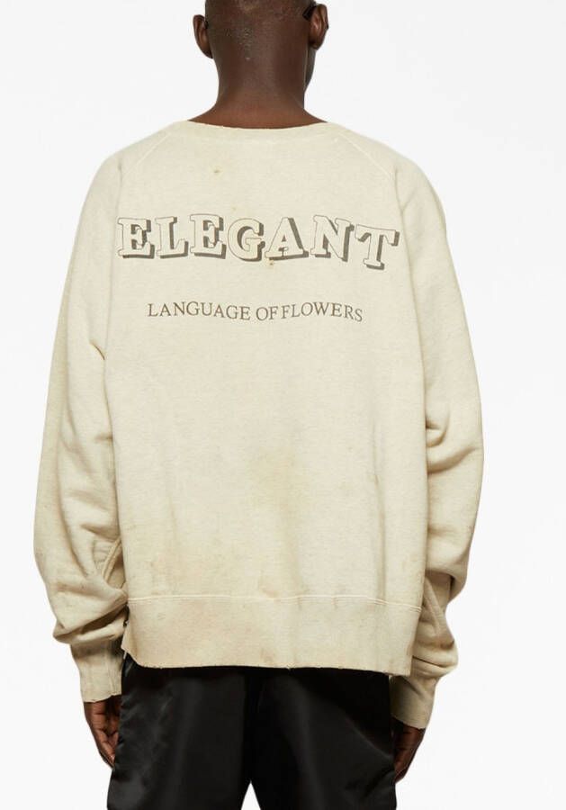 SAINT MXXXXXX Sweater met rozenprint Beige
