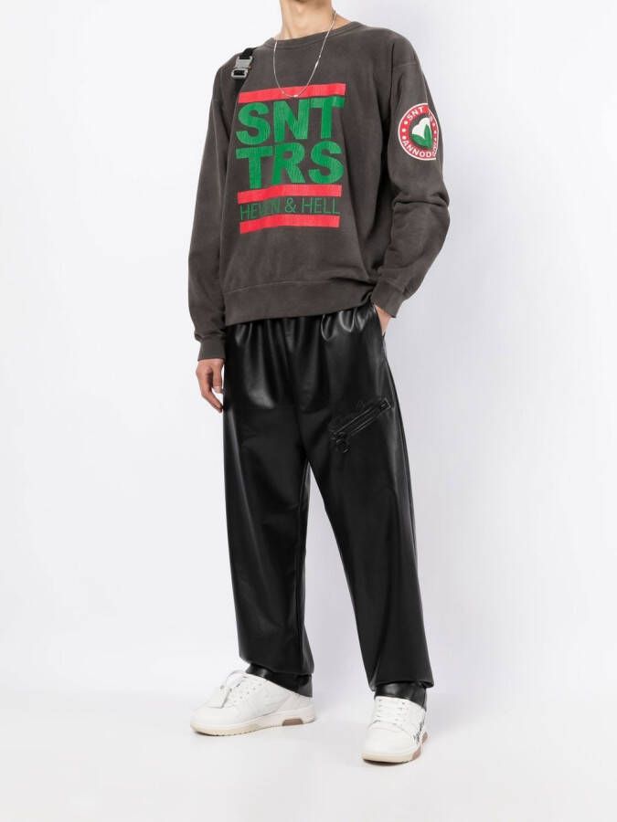SAINT MXXXXXX Sweater met logoprint Grijs