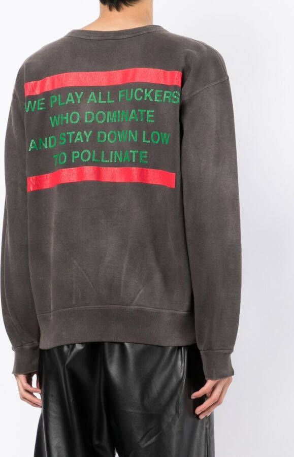 SAINT MXXXXXX Sweater met logoprint Grijs