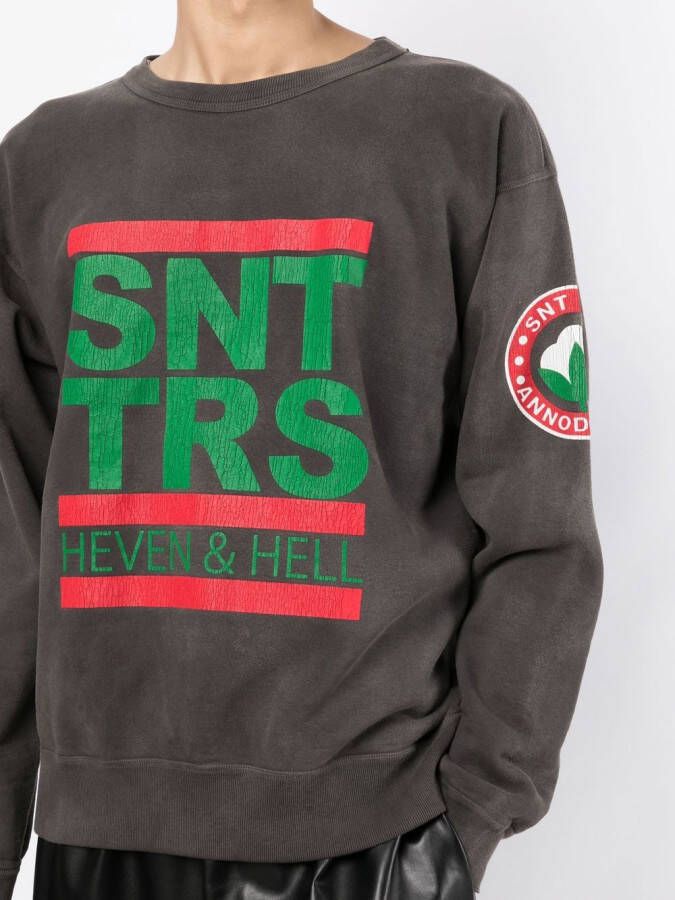 SAINT MXXXXXX Sweater met logoprint Grijs