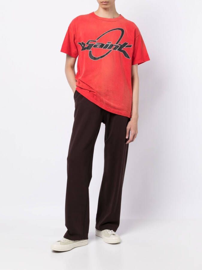 SAINT MXXXXXX T-shirt met logoprint Rood