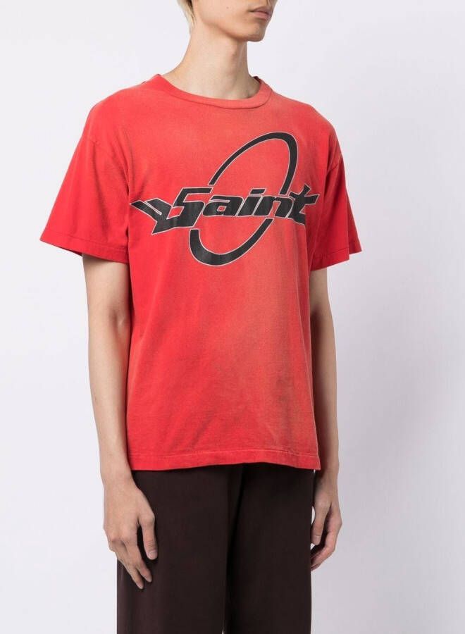 SAINT MXXXXXX T-shirt met logoprint Rood