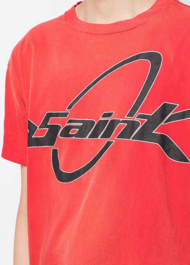 SAINT MXXXXXX T-shirt met logoprint Rood
