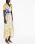 Saloni Jurk met bloemenprint Beige - Thumbnail 4