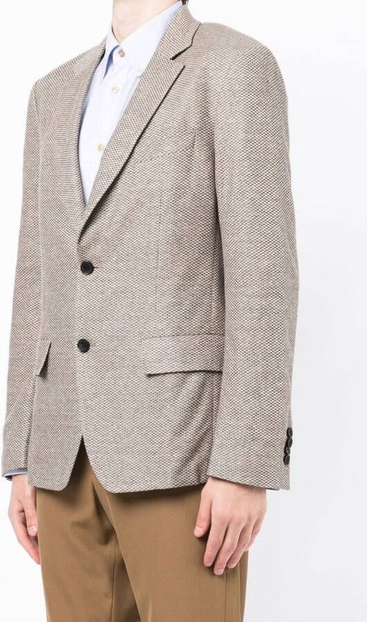 Ferragamo Blazerjack met enkele rij knopen Bruin