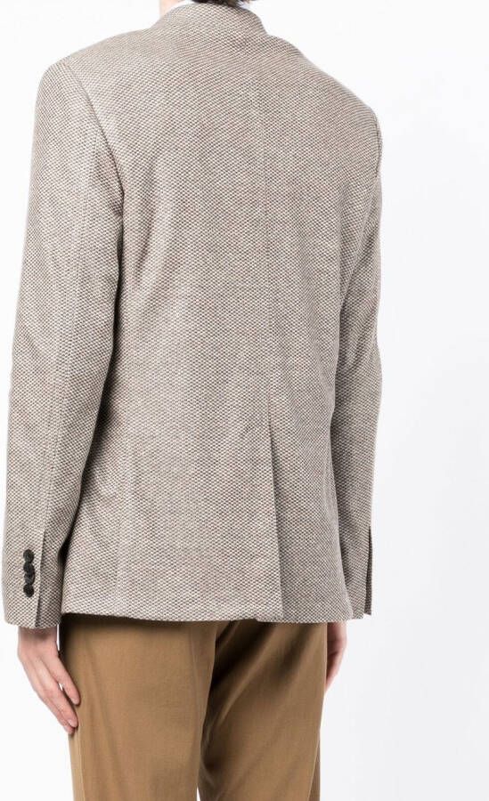 Ferragamo Blazerjack met enkele rij knopen Bruin