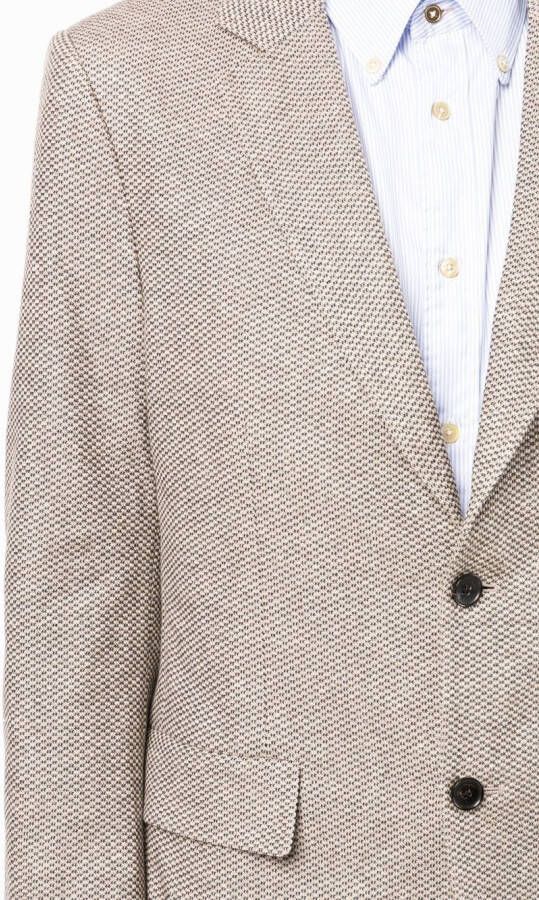 Ferragamo Blazerjack met enkele rij knopen Bruin