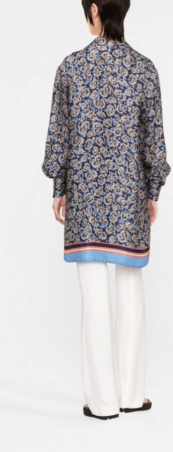 Ferragamo Blouse met bloemenprint Beige