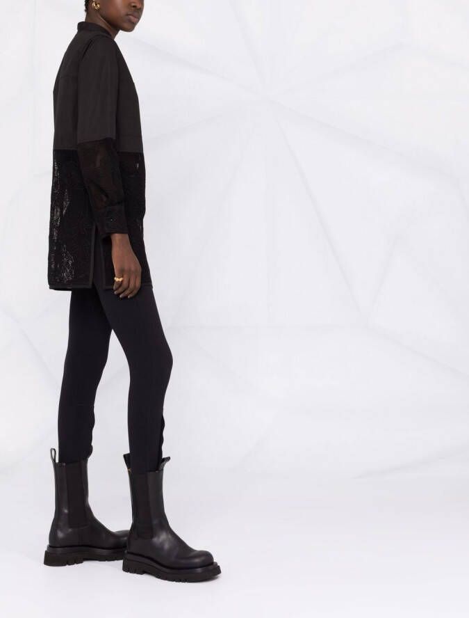 Ferragamo Blouse met kant Zwart