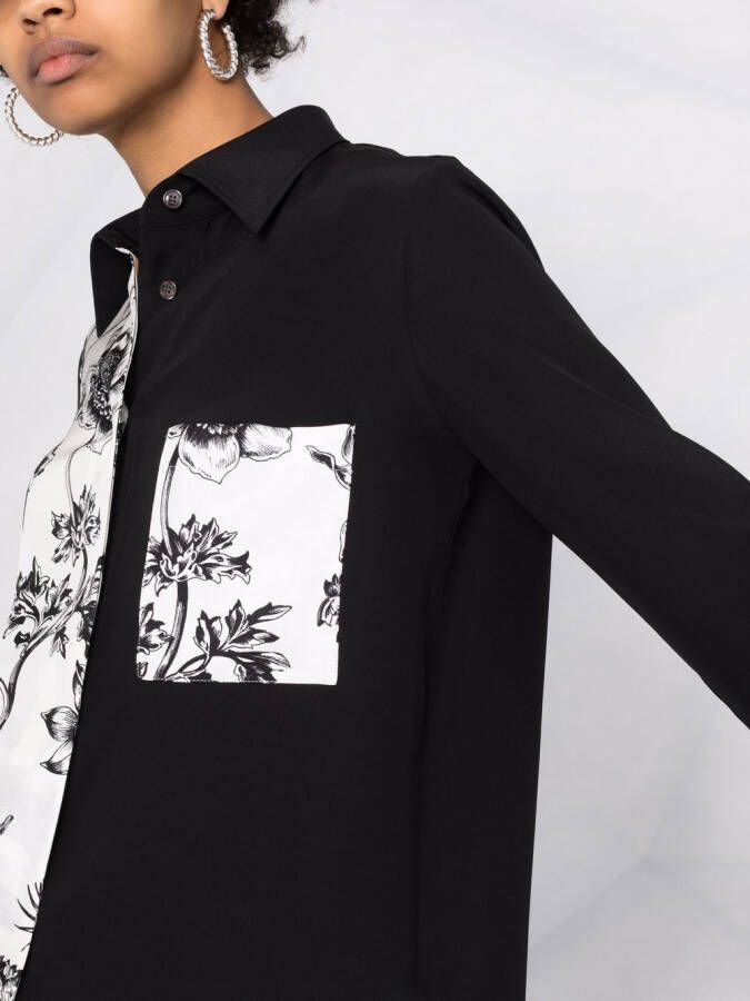 Ferragamo Blouse met vlakken Zwart