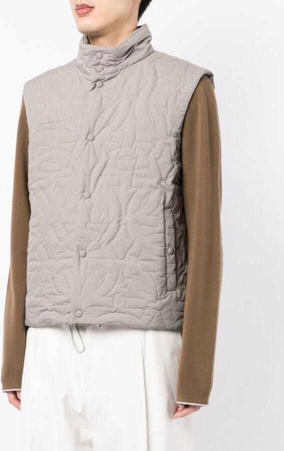 Ferragamo Bodywarmer met trechterhals Grijs