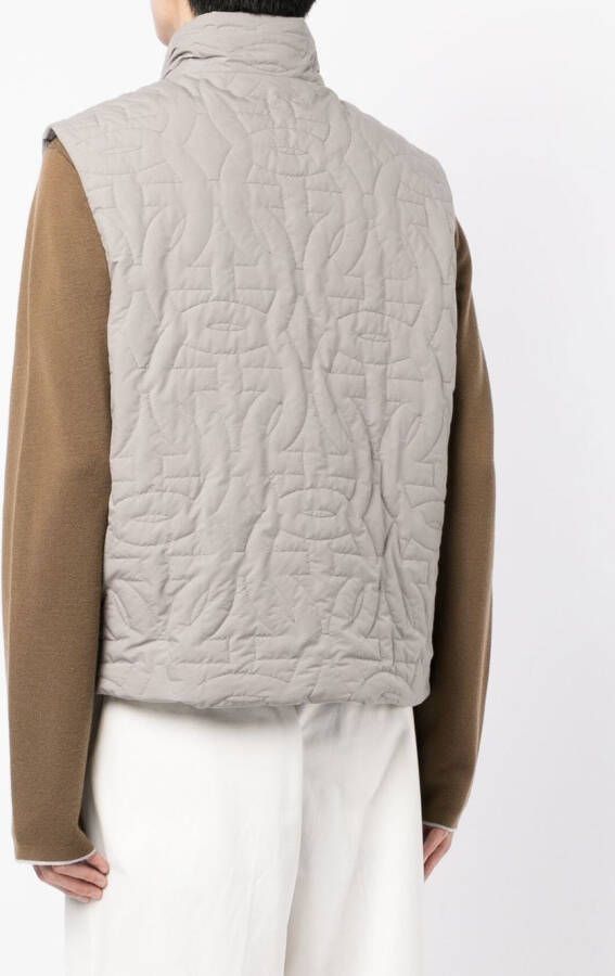 Ferragamo Bodywarmer met trechterhals Grijs