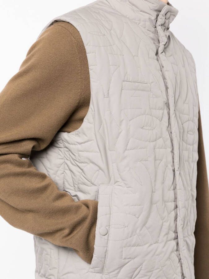 Ferragamo Bodywarmer met trechterhals Grijs