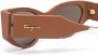 Ferragamo Eyewear Zonnebril met cat-eye montuur Beige - Thumbnail 3