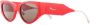 Ferragamo Zonnebril met oversized montuur Rood - Thumbnail 2