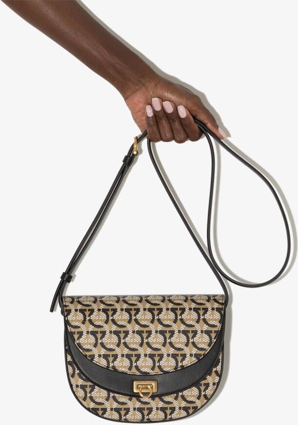 Ferragamo Gancini crossbodytas Beige