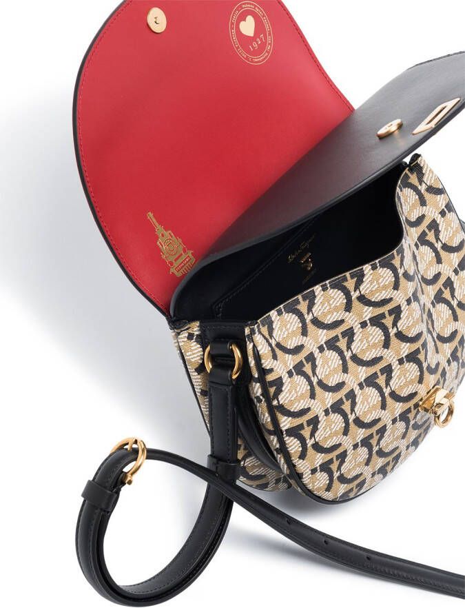 Ferragamo Gancini crossbodytas Beige