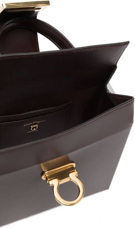 Ferragamo Gancini kleine shopper Bruin