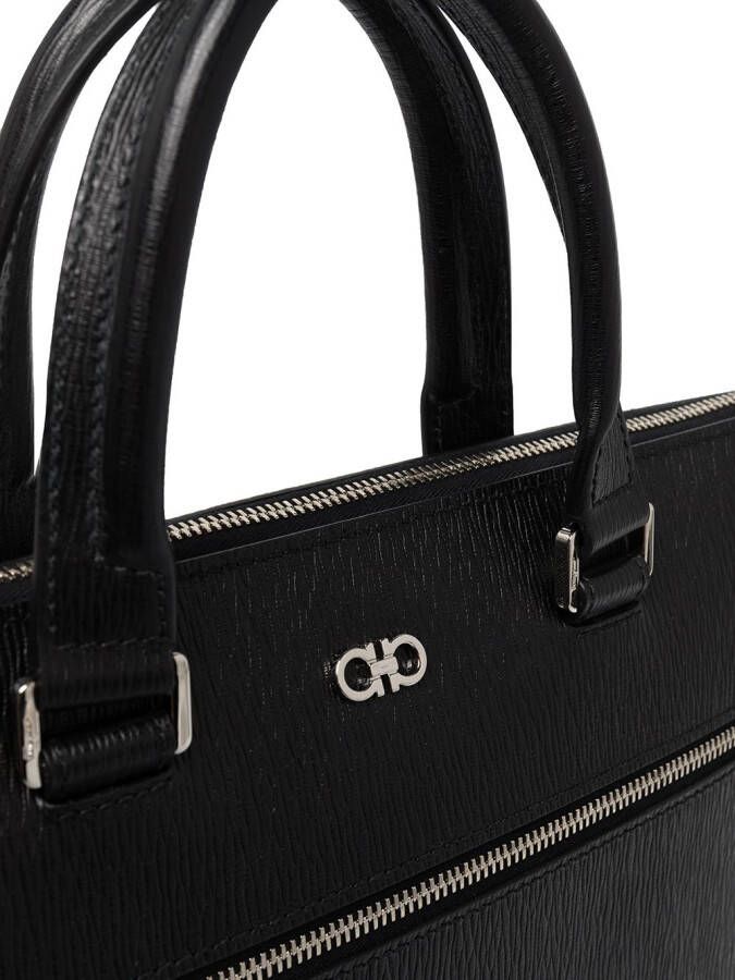 Ferragamo Gancini leren tas Zwart