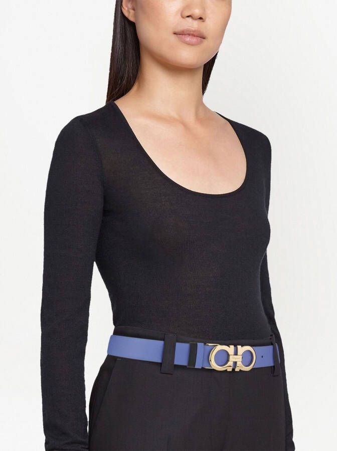 Ferragamo Gancini riem Zwart