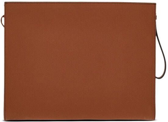 Ferragamo Gancini Studio clutch Bruin