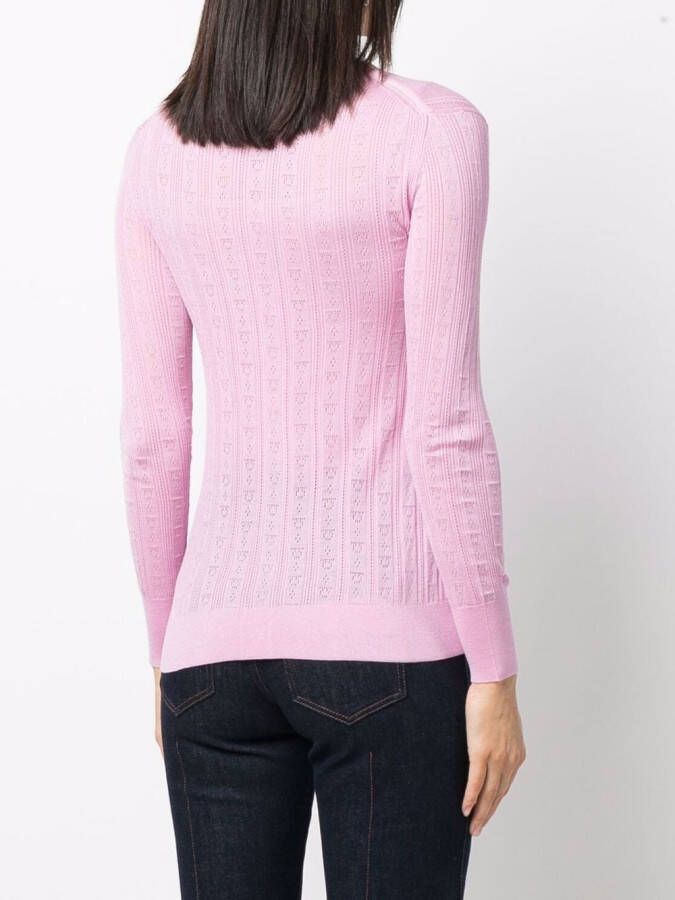 Ferragamo Gebreid vest Roze