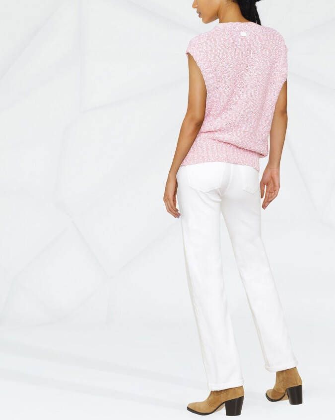 Ferragamo Gebreide bouclé top Roze