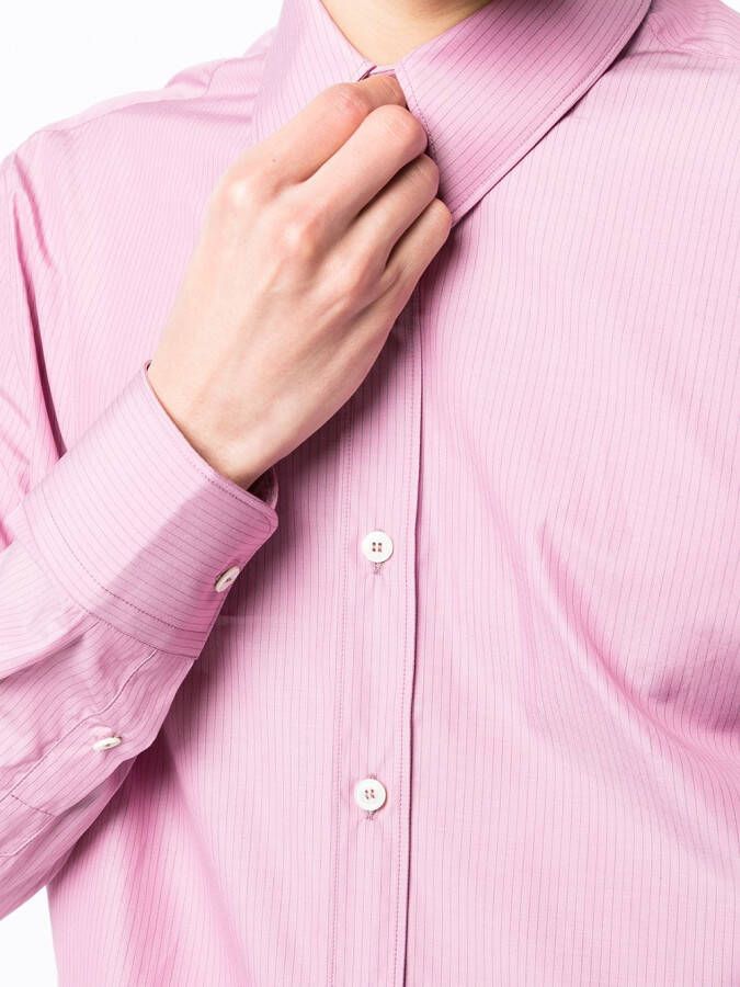 Ferragamo Gestreept overhemd Roze