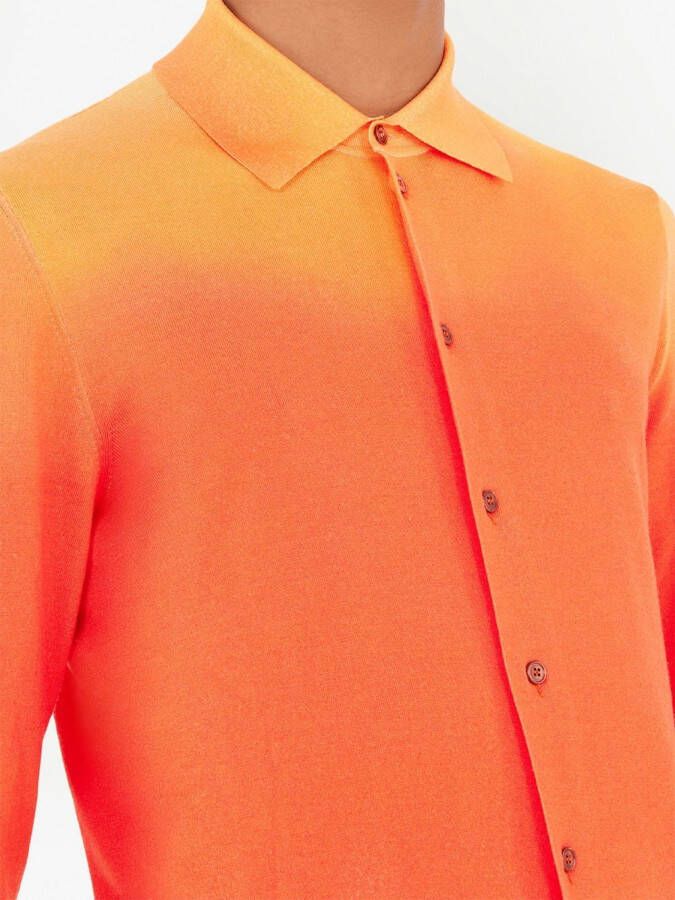 Ferragamo Overhemd met kleurverloop Oranje