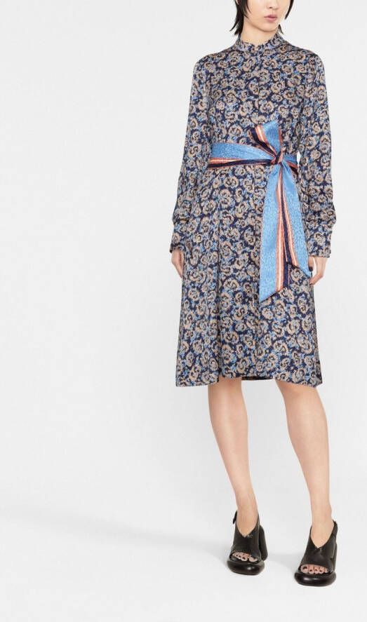 Ferragamo Jurk met print Blauw