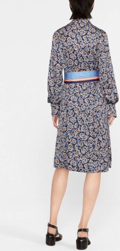 Ferragamo Jurk met print Blauw