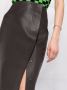 Ferragamo Leren midi-rok Bruin - Thumbnail 4