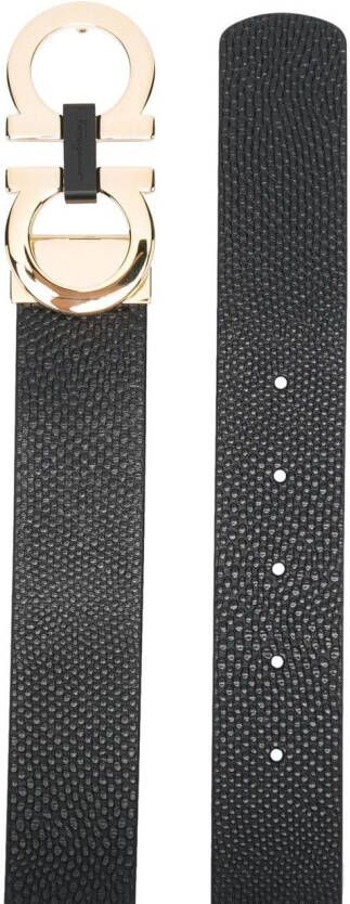 Ferragamo Leren riem Zwart