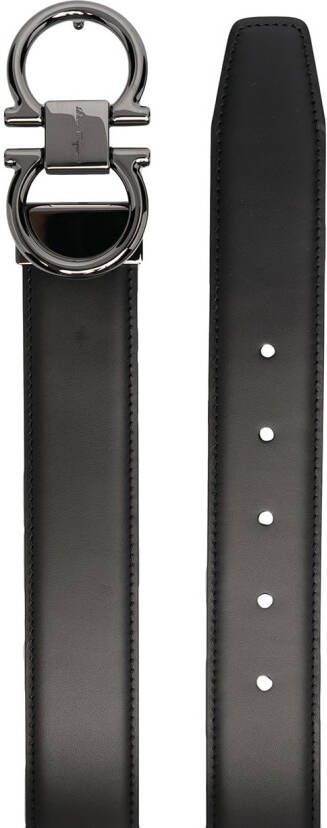 Ferragamo Omkeerbare riem Zwart
